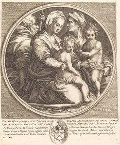 Svatá rodina od Jacques Callot after Andrea del Sarto