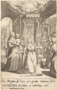 Kyperská královna od Jacques Callot after Donato Mascagni