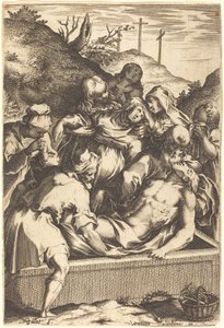 Pohřeb od Jacques Callot after Ventura Salimbeni