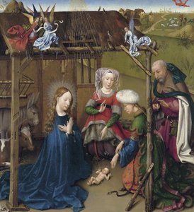 Narození Páně, asi 1435 od Jacques Daret