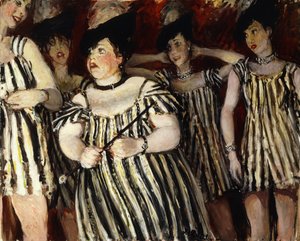 Party slečny Elsy Maxwellové zobrazující Lady Peel napravo, od Jacques Emile Blanche