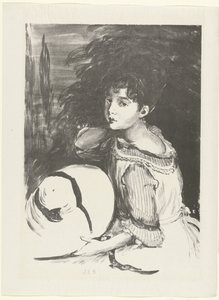 Portrét van Wanda Zielinska bekend jako Pouponne Mladá dívka (dítě) The Trial (název série) od Jacques Emile Blanche