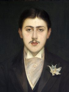detail Portrét Marcela Prousta (1871-1922), francouzského spisovatele. Obraz Jacques Emile (Jacques-Emile) Blanche (1861-1942), olej na plátně od Jacques-Emile Blanche