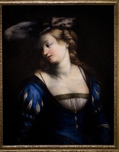 Mladá žena v modré halence od Jacques Francois Courtin