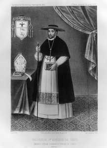 Vincente de Valverde, první biskup z Cuzca, 1852.