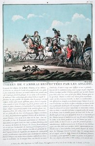 Území Cambrai jsou respektována Angličany, vyryl Jean Baptiste Morret (fl.1790-1820)
