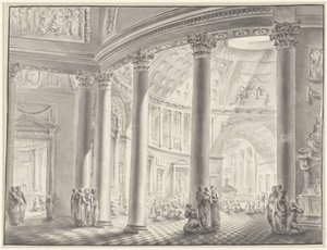 Interiér klenutého kostela