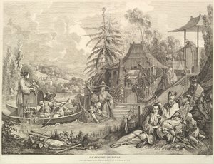 La Pesche chinoise Chinese Fishing, z Chinoiseries, po roce 1743. od Jacques Gabriel Huquier