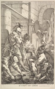 Druhá strážní místnost, polovina až konec 18. století. od Jacques Gabriel Huquier