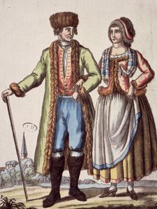 Pár z Prahy, rytina Jacques Grasset de Saint - Sauveur (1757 - 1810) od Jacques Grasset de Saint Sauveur