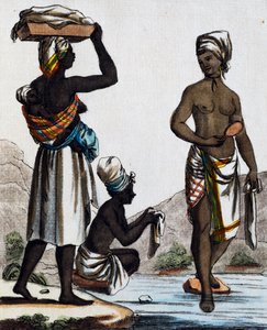 Washerwomen from Santo Domingo, barevná rytina z kresby Labrousse (aktivní 1796), z Encyclopedie des Voyages, Jacques Grasset de Saint-Sauveur (1757-1810) od Jacques Grasset de Saint-Sauveur