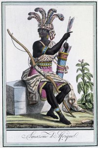 Africká Amazonka - v ""Encyklopedie cest"" od Grasset St Sauveur, ed. 1796 od Jacques Grasset de Saint Sauveur