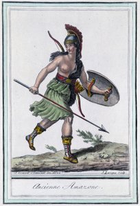 Ancienne Amazon – v „“Encyklopedii cest”” od Grasset Saint Sauveur, vydání Paříž od Jacques Grasset de Saint-Sauveur