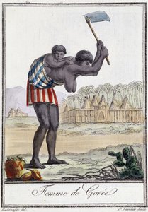 Femme of Gorèe (Senegal) - v “”Encyklopedie cest”” od Grasset St Sauveur, ed. 1796