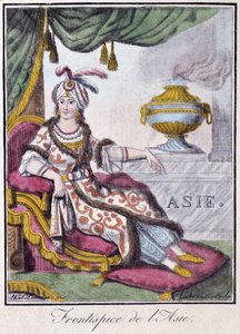 Frontispice of Asia – v “”Encyklopedie cest”” od Grasset St Sauveur, ed. 1796 od Jacques Grasset de Saint-Sauveur