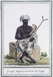 Ganga, kouzelník z Konga - v „“Encyklopedie cest”” od Grasset Saint Sauveur, ed. Paříž 1796 od Jacques Grasset de Saint-Sauveur