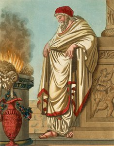 Velký papež, Jacques Grasset de Saint-Sauveur (1757-1810), rytina ze starověkého Říma nebo historický a obrazový popis všeho, co souvisí s římským lidem, jeho vojenstvím, zvyky, náboženským a veřejným životem od Jacques Grasset de Saint Sauveur