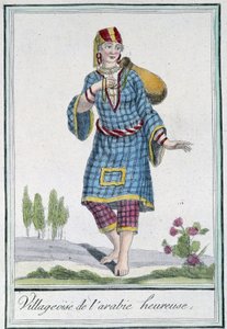 Šťastná arabská vesnice - v ""Encyklopedie cest"" od Grasset St Sauveur, ed. 1796 od Jacques Grasset de Saint Sauveur