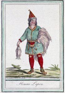 Laponský muž - v ""Encyklopedie cest"" od Grasset Saint Sauveur, ed. Paříž 1796