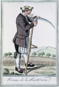 Muž z Černého lesa – v “”Encyklopedie cest”” od Grasset St Sauveur, ed. 1796 od Jacques Grasset de Saint-Sauveur