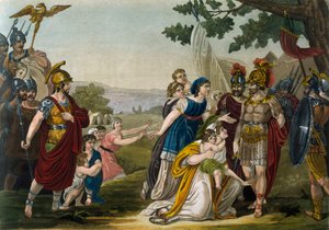 Znásilnění sabinek, Jacques Grasset de Saint-Sauveur (1757-1810), rytina ze starověkého Říma, aneb historický a obrazový popis všeho, co souvisí s římským lidem, jeho vojenstvím, zvyky, náboženským a veřejným životem od Jacques Grasset de Saint Sauveur