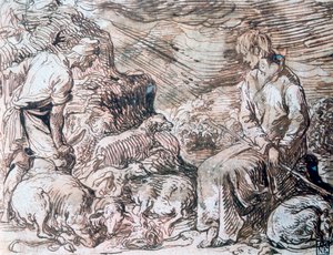 Hippokrates a Democritus, c1584-1629
