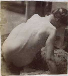 Studie modelu ženského aktu při pohledu zezadu v ateliéru Jacquese de Lalaing, předběžná studie pro prvek pro fontánu v Musee des Beaux arts, Tournai a pro kruhovou fontánu od Jacques Lalaing (attributed to)