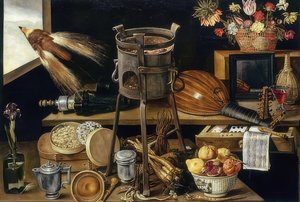 Die fünf Sinne und die vier Elemente (Pět smyslů a čtyři živly). 1627