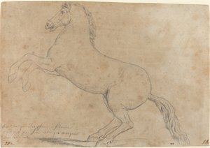 Starožitná socha koně od Jacques Louis David