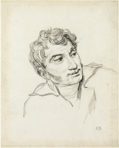 Busta muže s hlavou otočenou doprava od Jacques Louis David