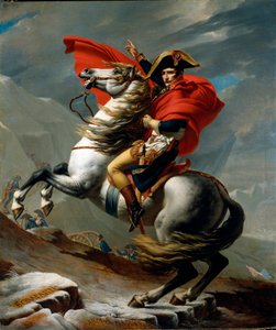 Jezdecký portrét Napoleona I. Bonaparte od Jacques Louis David
