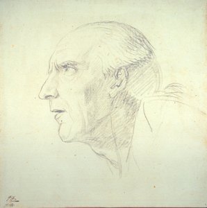 Hlava starého muže v profilu od Jacques Louis David