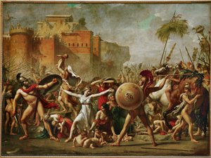Les Sabines - Sabinky zastavily bitvu... od Jacques Louis David