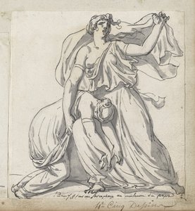 Niobe a její dcera od Jacques Louis David