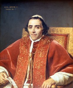Pius VII (1742 - 1823). Malba Jacquese Louise Davida (1748-1825). Muzeum Louvre. Paříž od Jacques Louis David