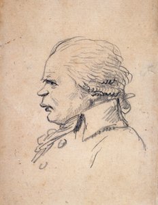 Dantonův portrét (karikatura) od Jacques Louis David