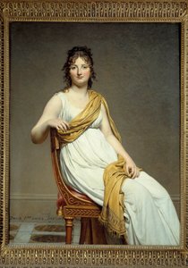 Portrét Madame Raymond Verninac (1780-1827) Sestra Eugena Delacroix Obraz Jacques Louis David (1748-1825) 1799 Ne. 1,45 x 1,12 m. Musee du Louvre, Paříž - Portrét Madame Raymond de Verninac (1780-1827), sestra Eugene Delacroix. Paintin od Jacques Louis David