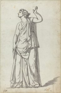 Římská socha múzy (Anchyrrhoe) od Jacques Louis David