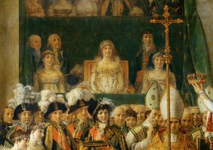 Napoleonova korunovace v Notre-Dame ... od Jacques Louis David