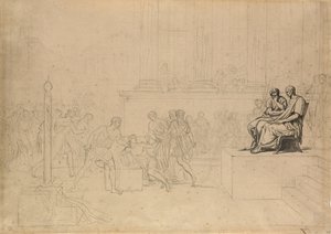 Studie Popravy synů Brutových od Jacques Louis David