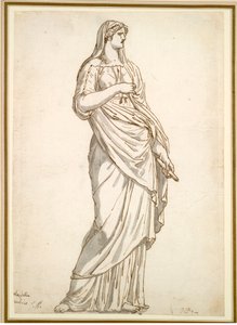Studie sochy Sabiny z vily Medici, c. 1775-1780. od Jacques Louis David