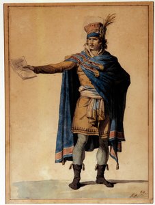 Představitel lidu v úřadu Postava ztělesňuje muže spravedlnosti a veřejného pořádku během francouzské revoluce. Akvarel od Jacquese Louise Davida (1748-1825) 1789 Paříž, Musee Carnavalet od Jacques Louis David