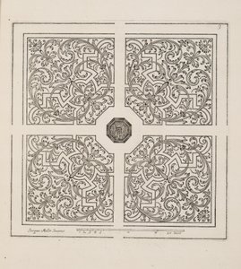 Design for Parterre, from Theater des Plans et Jardinages, pub. 1652 (rytina)