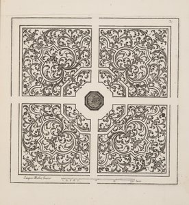 Design for Parterre, from Theater des Plans et Jardinages, pub. 1652 (rytina)