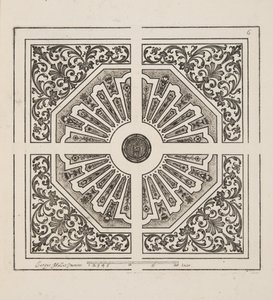 Design for Parterre, from Theater des Plans et Jardinages, pub. 1652 (rytina)