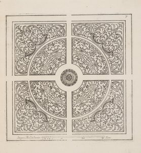 Design for Parterre, from Theater des Plans et Jardinages, pub. 1652 (rytina)