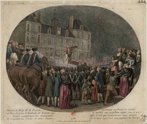 Poprava Thomase de Mahy, markýze z Favras 1744-1790, 18. února 1790, od Jacques Philippe Caresme