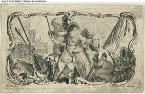 Putti ve válce od Jacques Philippe Le Bas