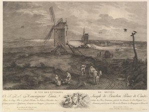 Druhý pohled na okolí Brugg IIe. Vue des environs de Bruggy. od Jacques Philippe Le Bas