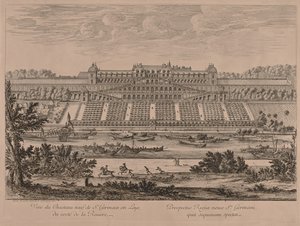 Zámek St. Germain en Laye od řeky od Jacques Rigaud